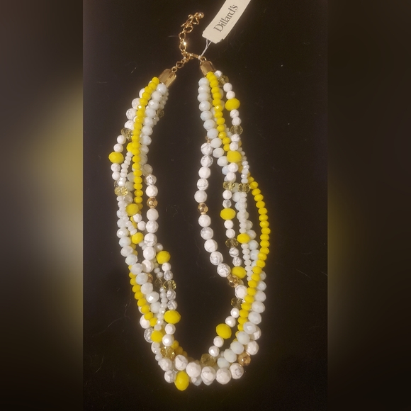 NWT Dillard's Twisted Multi Strand Beaded Necklace. - Picture 3 of 16